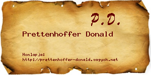 Prettenhoffer Donald névjegykártya
